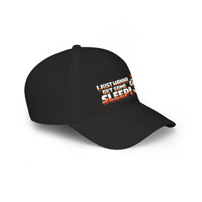 I Just Wanna Get Some Sleep Pixel Cat Low Profile Cap Hat