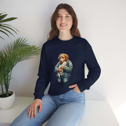 Watercolor Dog painting Unisex Crewneck Sweatshirt style 6
