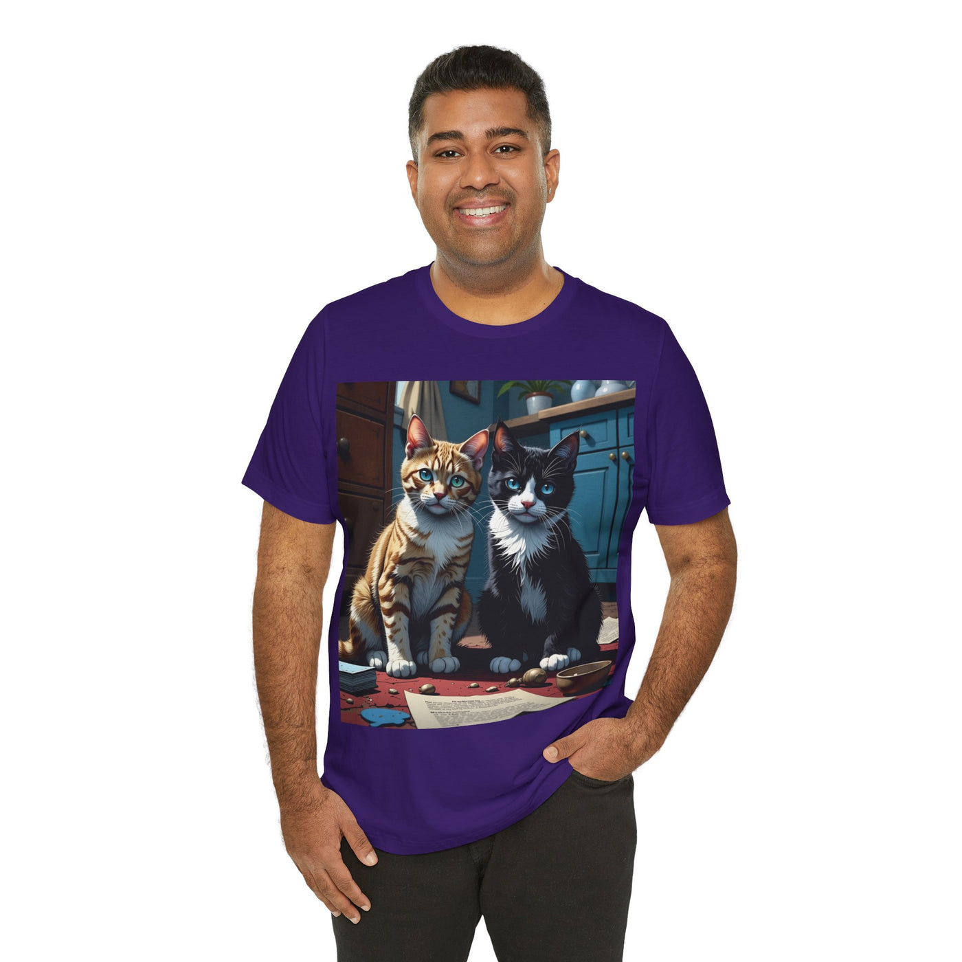 Adorable Cat Lovers Tee style 1- Cute Cat Graphic Tee, Pet Lover Gift, Animal T-Shirt, Birthdays, Cat Enthusiasts, Everyday Wear