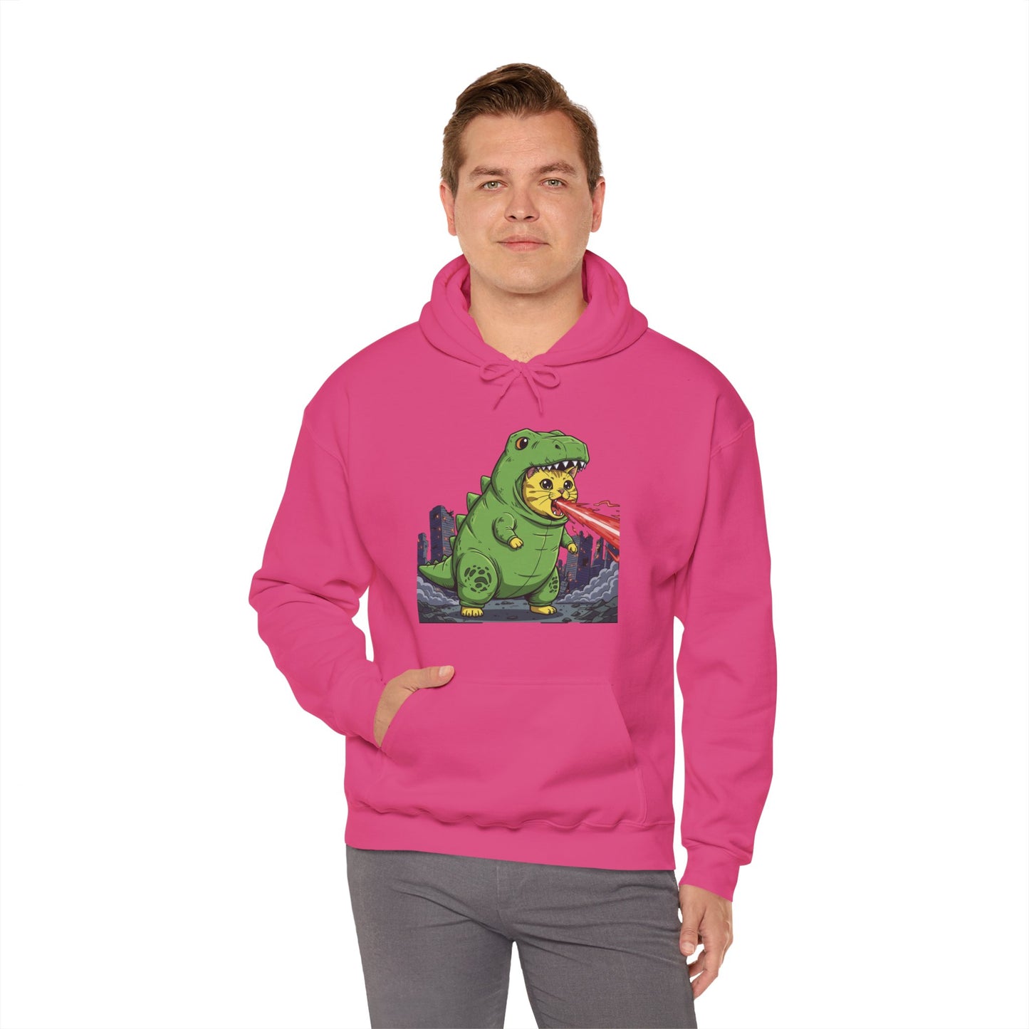 Cat cosplay Godzilla Funny Design Unisex Hoodie style 4