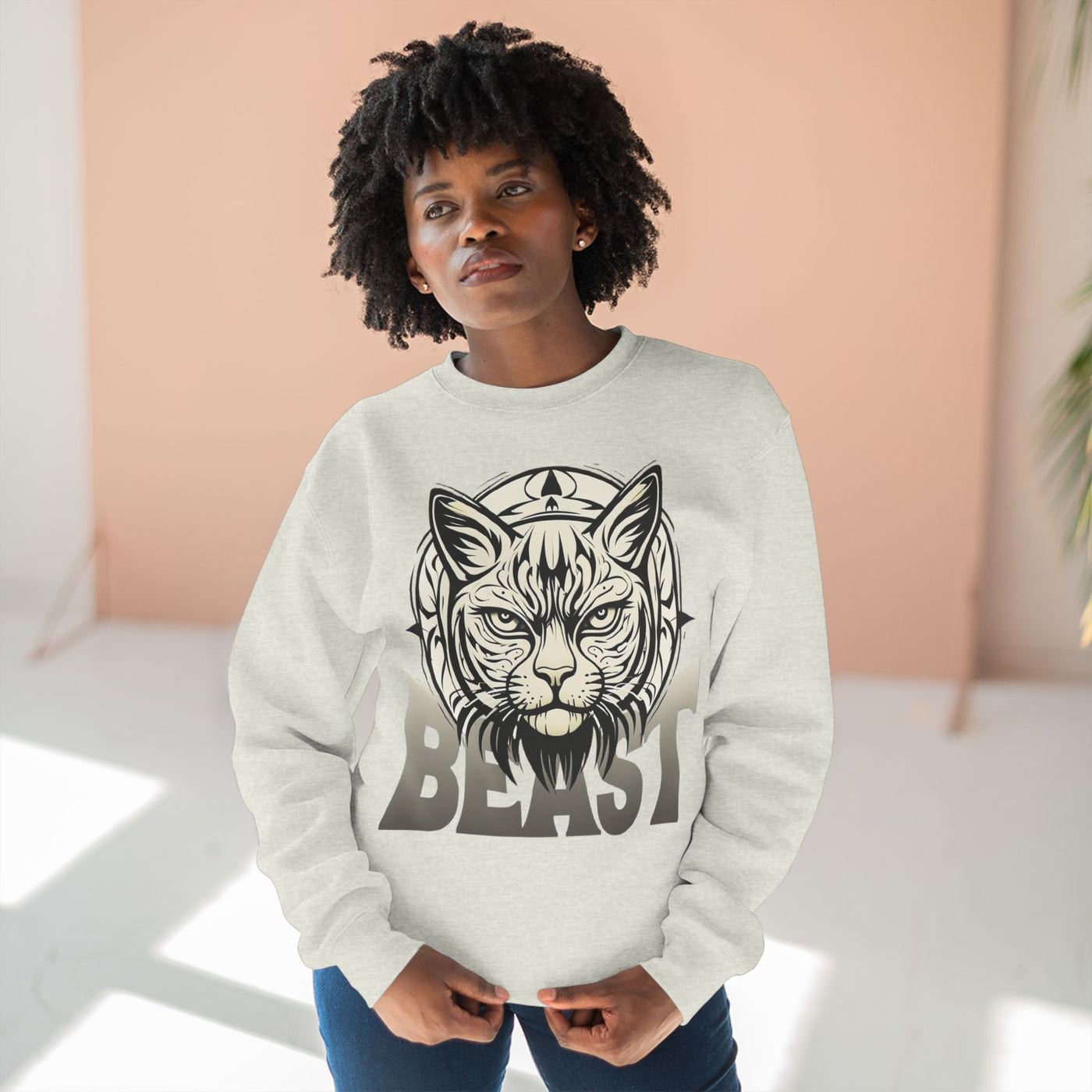 "Beast" Cat Lover style 2 Unisex Crewneck Sweatshirt