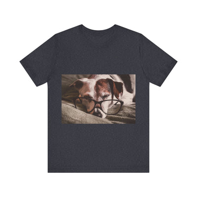 Dog wear glasses - Unisex Jersey Short Sleeve Tee