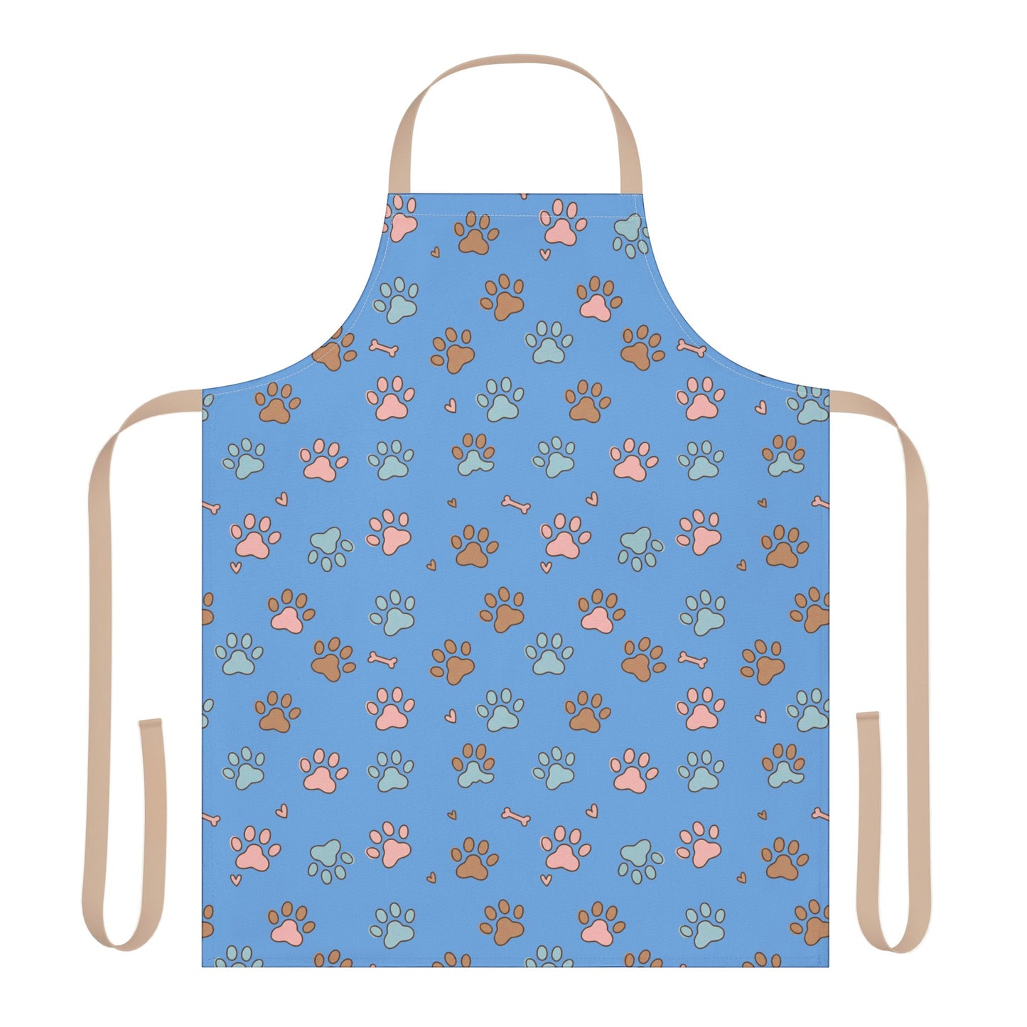 Cute Dog Paw Print 5-Color Straps Kitchen Apron