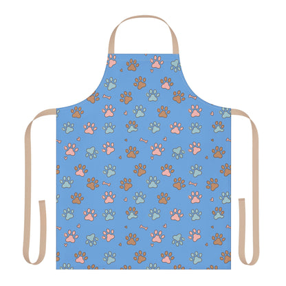 Cute Dog Paw Print 5-Color Straps Kitchen Apron