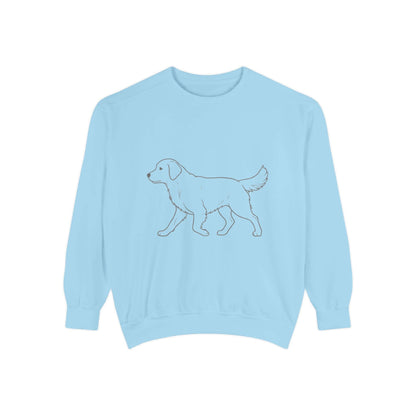 Walking Dog Shadow Cozy Graphic Unisex Crewneck Sweatshirt style 1