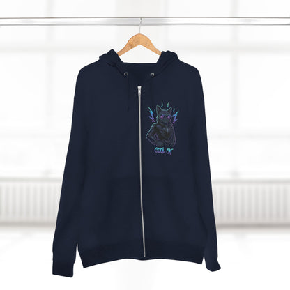 Cool Cat Streetwear Graphic Unisex Zip Hoodie