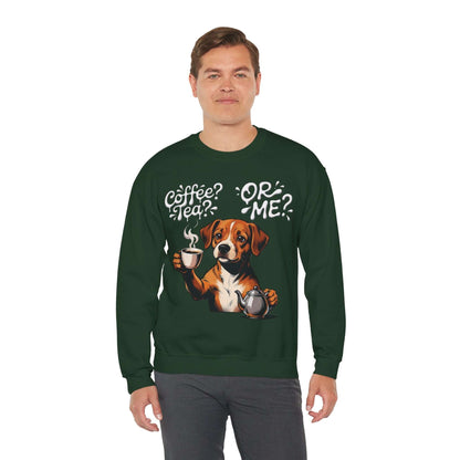 Coffee Tea Or Me - Dog Graphic Unisex Crewneck Sweatshirt