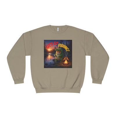Crocodile Cat Fishing style 2 Unisex NuBlend® Crewneck Sweatshirt