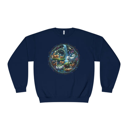 Cats & Dogs Happy Garden Unisex NuBlend Crewneck Sweatshirt style2