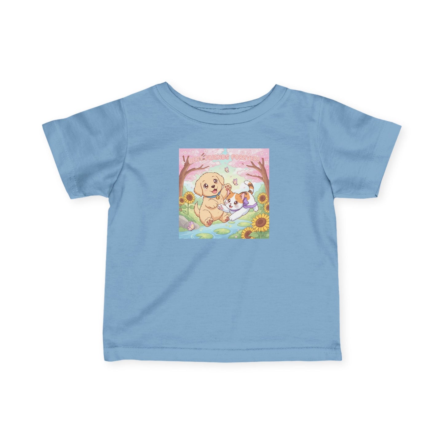 Puppy & Kitten Best Friends Infant Baby T-Shirt style 1