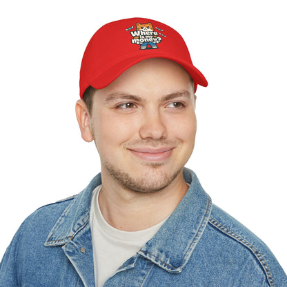 Where is my money Cute Cat Low Profile Cap Hat