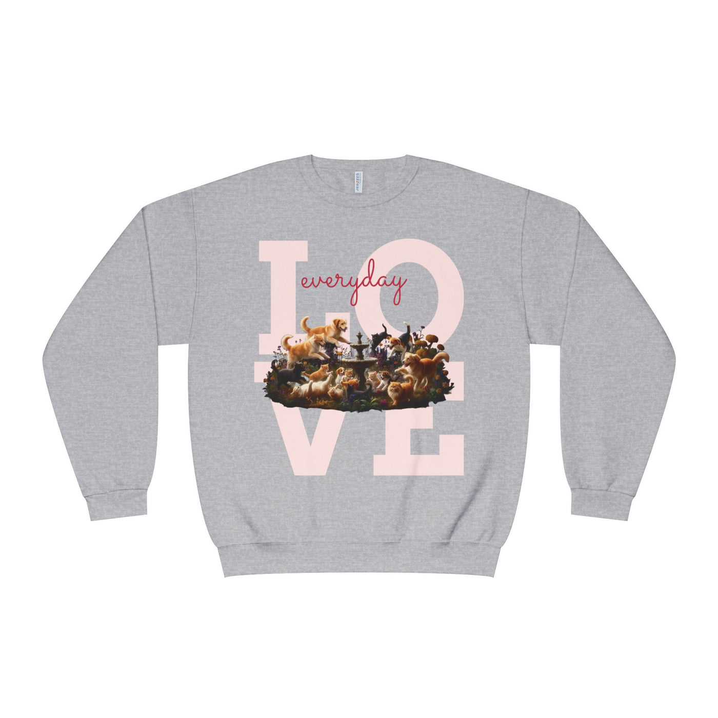 Love Everyday Cats & Dogs Unisex NuBlend® Crewneck Sweatshirt