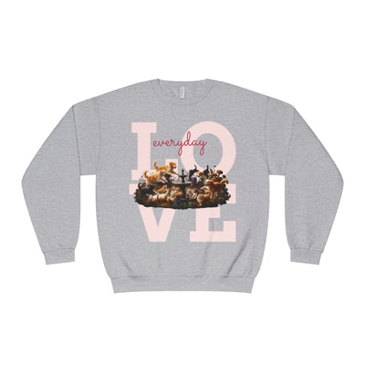 Love Everyday Cats & Dogs Unisex NuBlend® Crewneck Sweatshirt