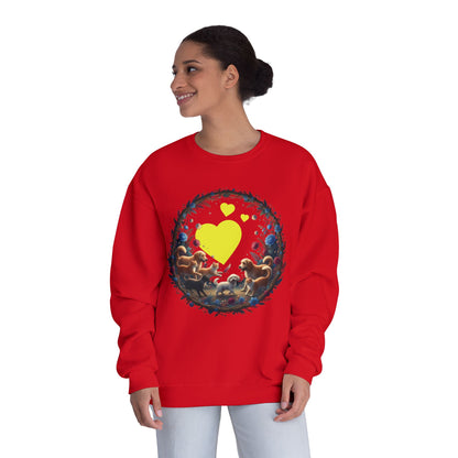 Cats & Dogs Full of Love Unisex NuBlend Crewneck Sweatshirt