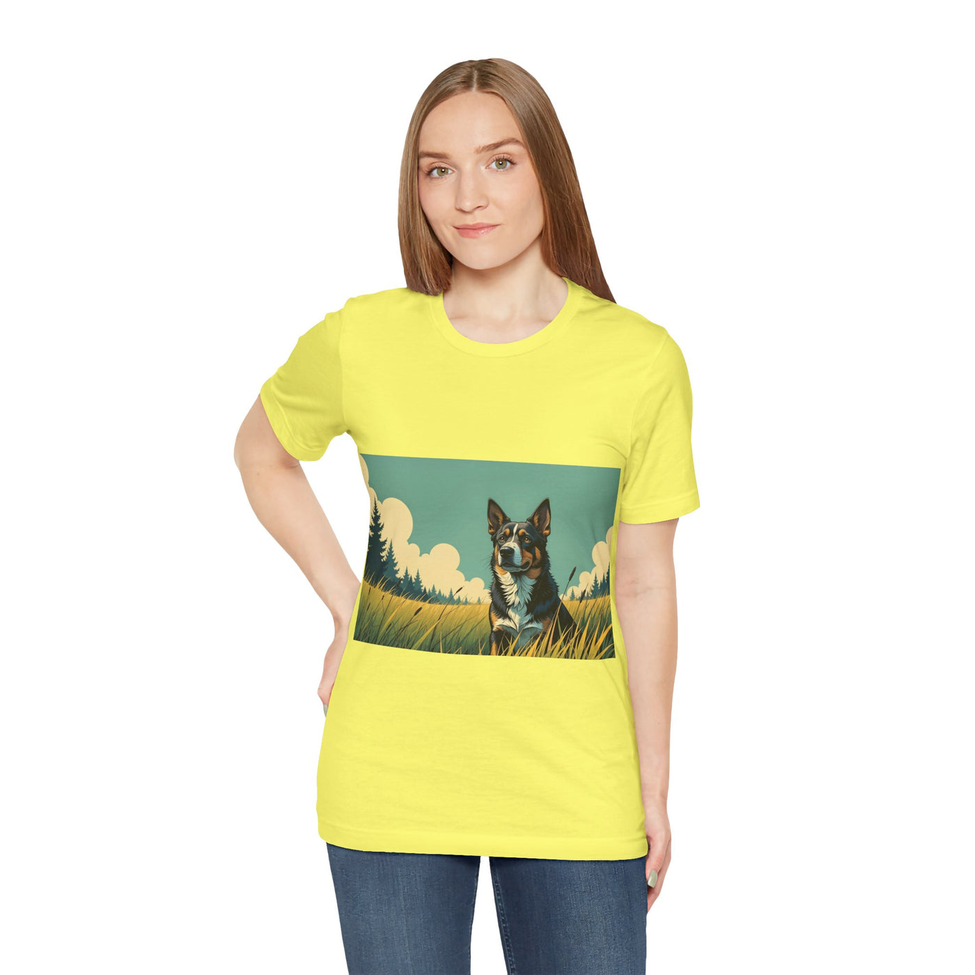 Adorable Dog comic style 3 Unisex Soft Tee| Cute Dog Lover's Shirt, Animal Graphic T-Shirt, Pet Themed Gift, Casual Wear