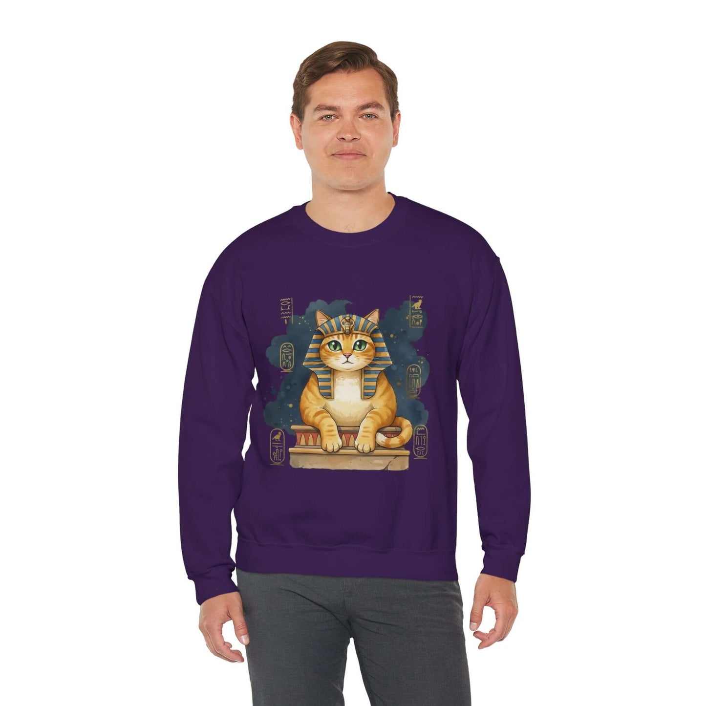 Watercolor Cat painting Unisex Crewneck Sweatshirt style 4