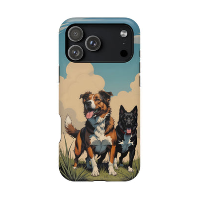 Dog Lovers' Magnetic Impact-Resistant Phone Case comic style 2, Cute Dog Design, Pet Owner Gift, Animal Lover Accessory, Birthday Gift for Dog Lovers
