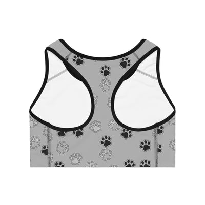 Cat Paw Print style 1 Sports Bra, Pet Lover Activewear, Workout Top, Gym Apparel, Animal Print Fashion, Gifts for Cat Owners, Fitness Gear