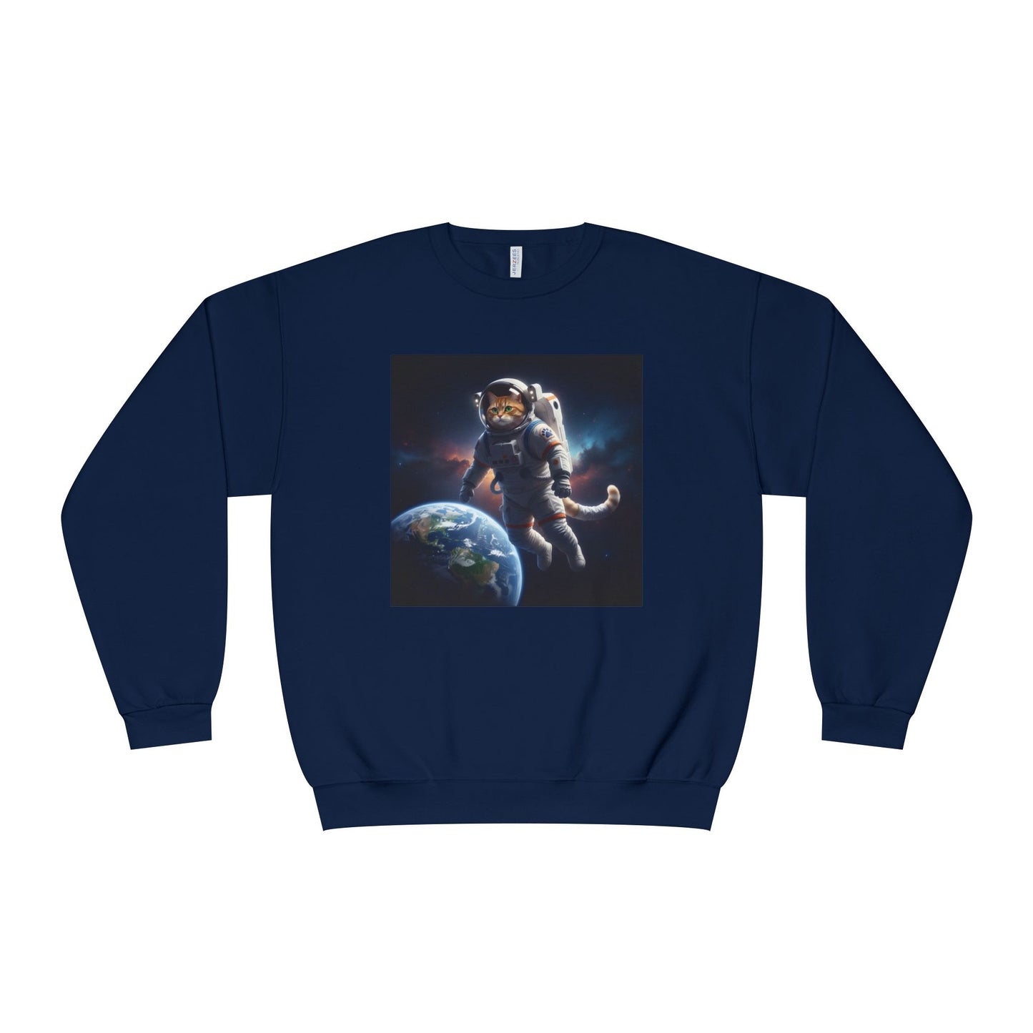 Space Cat Unisex NuBlend Crewneck Sweatshirt style 3