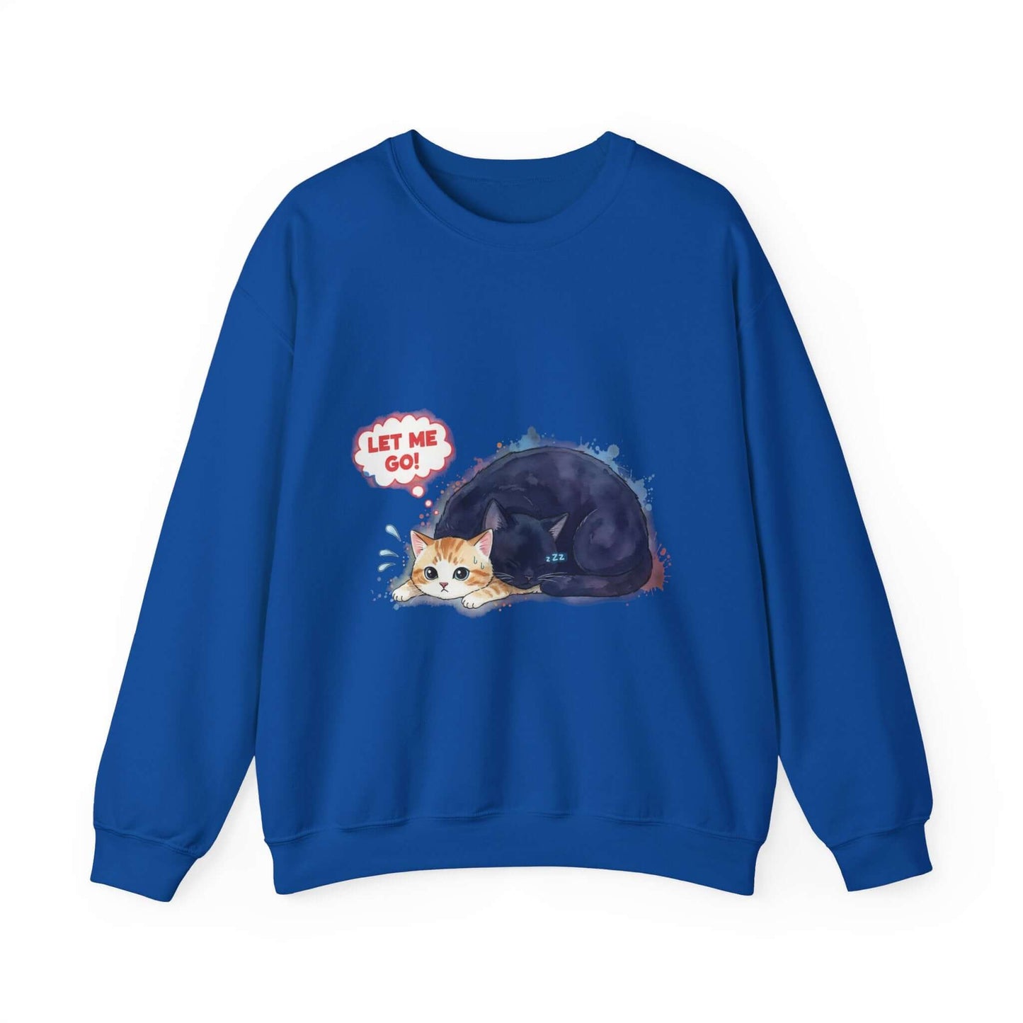 Watercolor Cat painting Unisex Crewneck Sweatshirt style 1