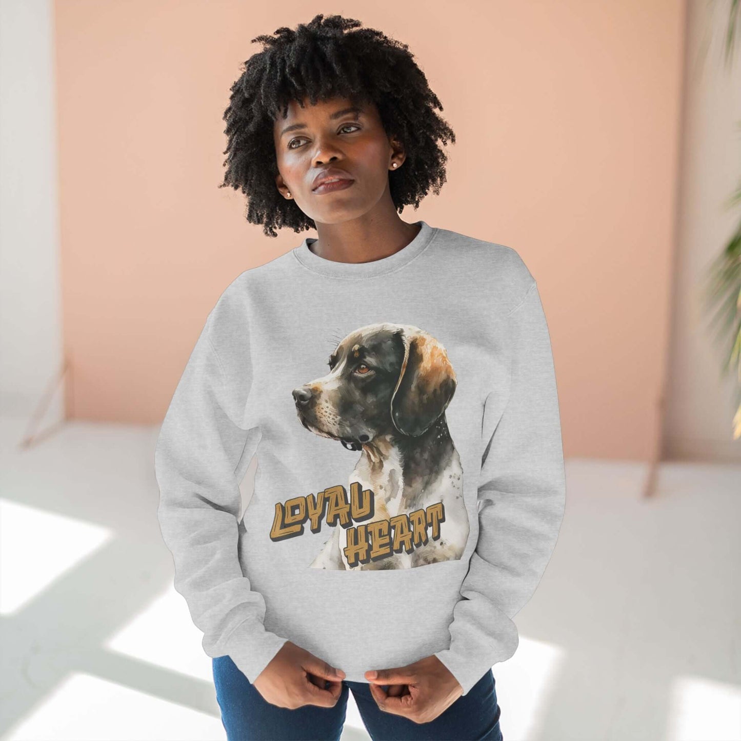 Loyal Heart Dog Lover Unisex Crewneck Sweatshirt style 4