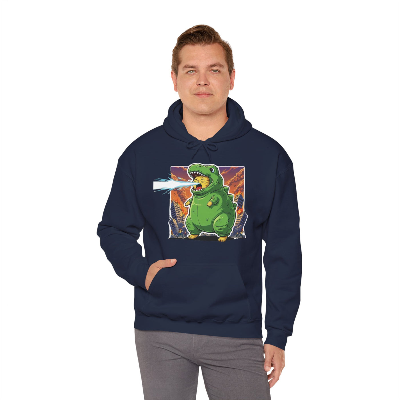 Cat cosplay Godzilla style 3 Unisex Hoodie - Fun & Playful Design
