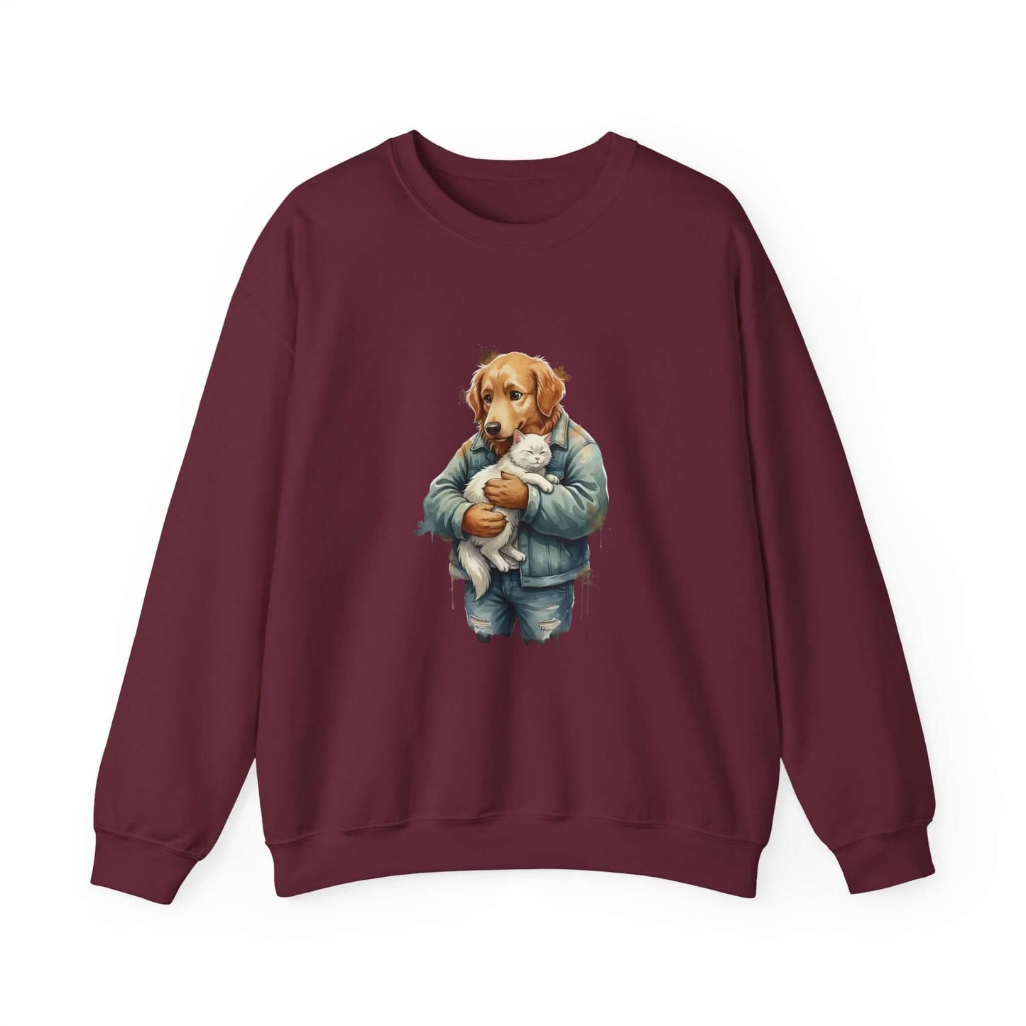 Watercolor Dog painting Unisex Crewneck Sweatshirt style 6