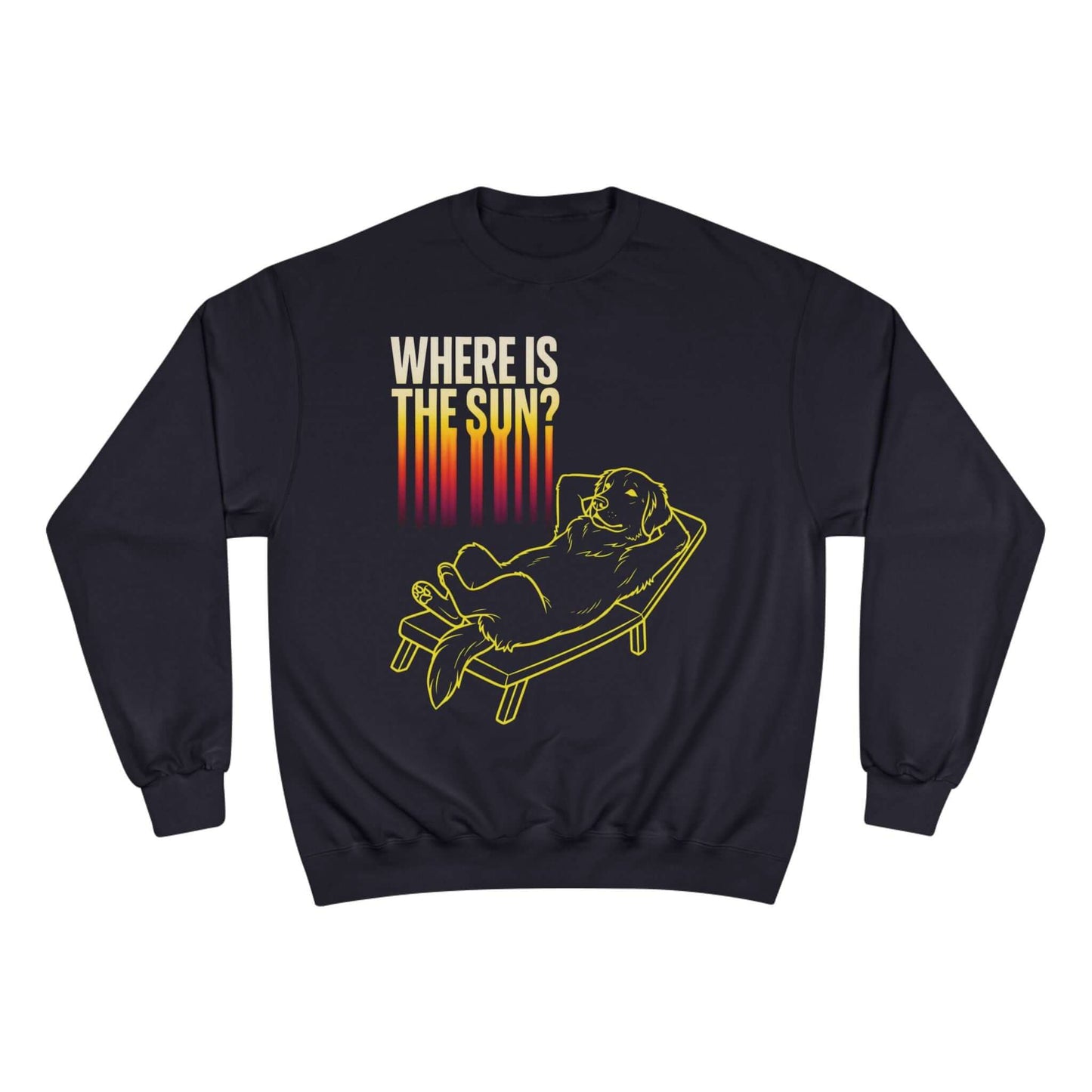 Where is the Sun - Dog Champion Unisex Crewneck Sweatshirt