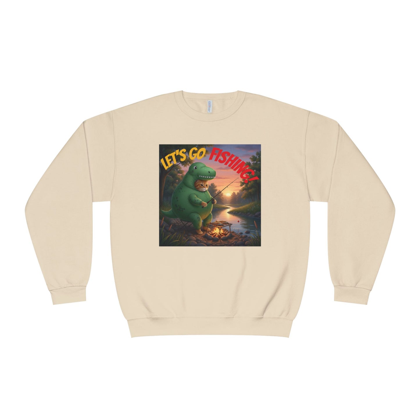 Crocodile Cat Fishing Unisex NuBlend Sweatshirt style 3