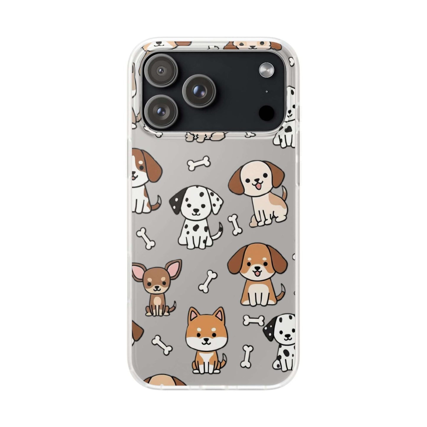 Funny Cute Dog Pattern iPhone 15 16 17 series Flexi Case