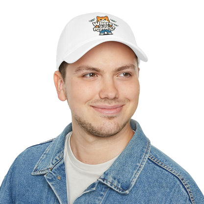Where is my money Cute Cat Low Profile Cap Hat