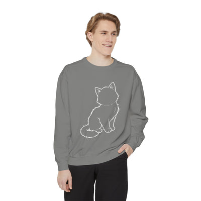 Sitting Cat Shadow style 1 Cozy Graphic Unisex Crewneck Sweatshirt