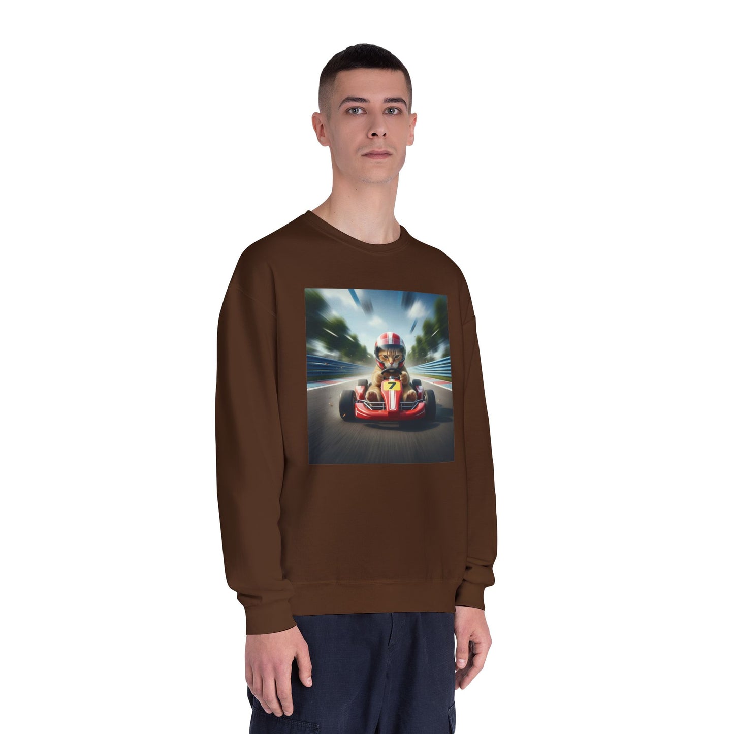 Go Kart Cat Unisex NuBlend Crewneck Sweatshirt style 3