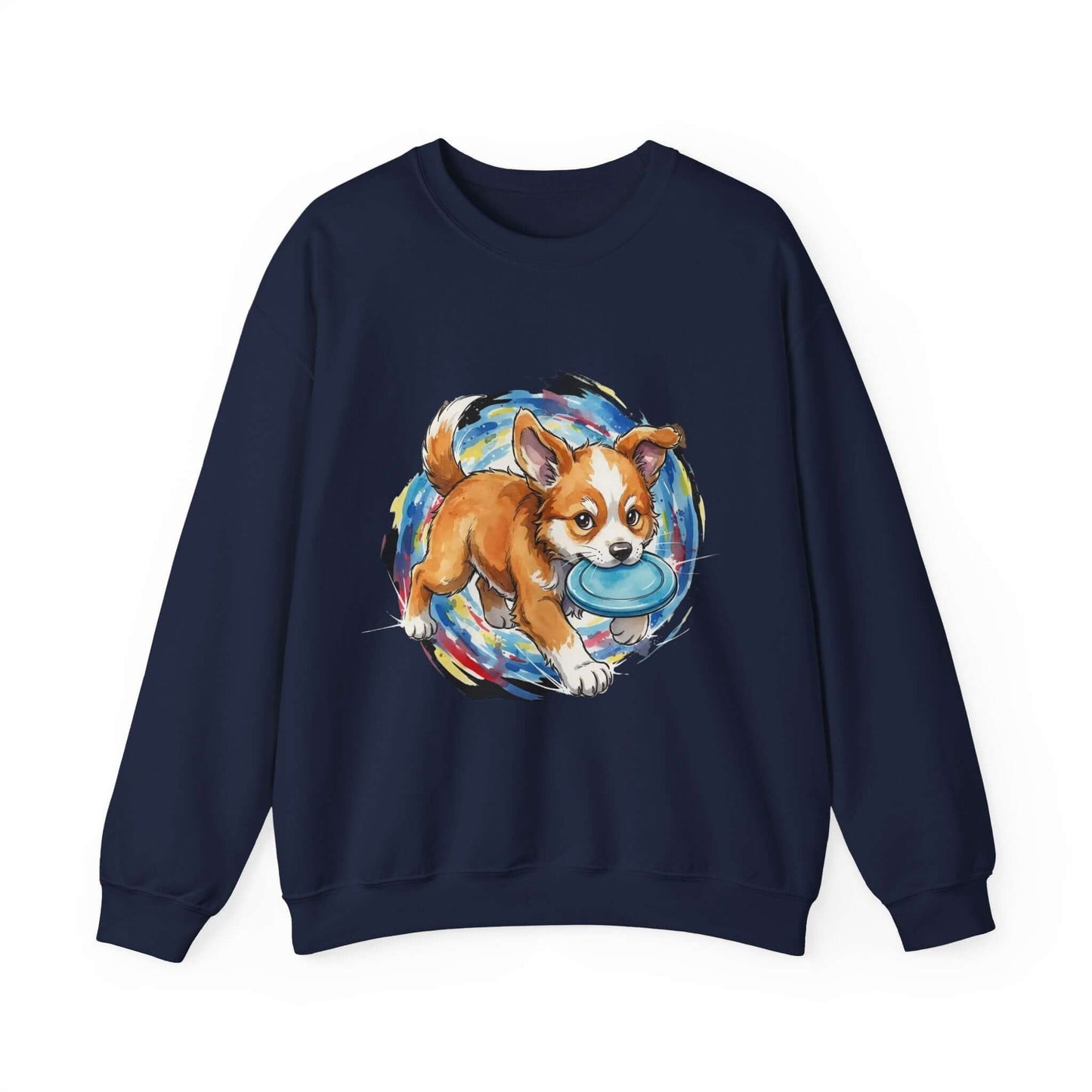 Watercolor Dog painting Unisex Crewneck Sweatshirt style 4