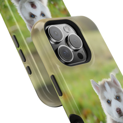 Magnetic Dog Case style 1 for Apple iPhone, Cute Puppy Phone Cover, Impact-Resistant Dog Lover Gift, Pet Protection Case, Animal-Themed Phone Accessory