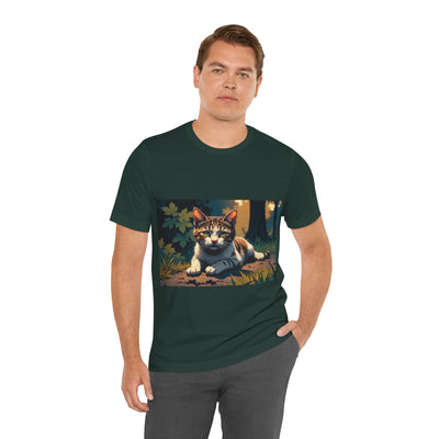 Cool Cat Graphic Tee style 2 - Unisex Jersey Short Sleeve Tee, Cat Lover Gift, Cute Cat T-Shirt, Casual Wear, Pet Owner Apparel