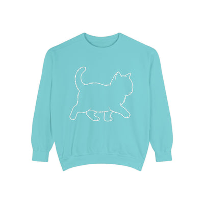 Walking Cat Shadow style 1 Cozy Graphic Unisex Crewneck Sweatshirt