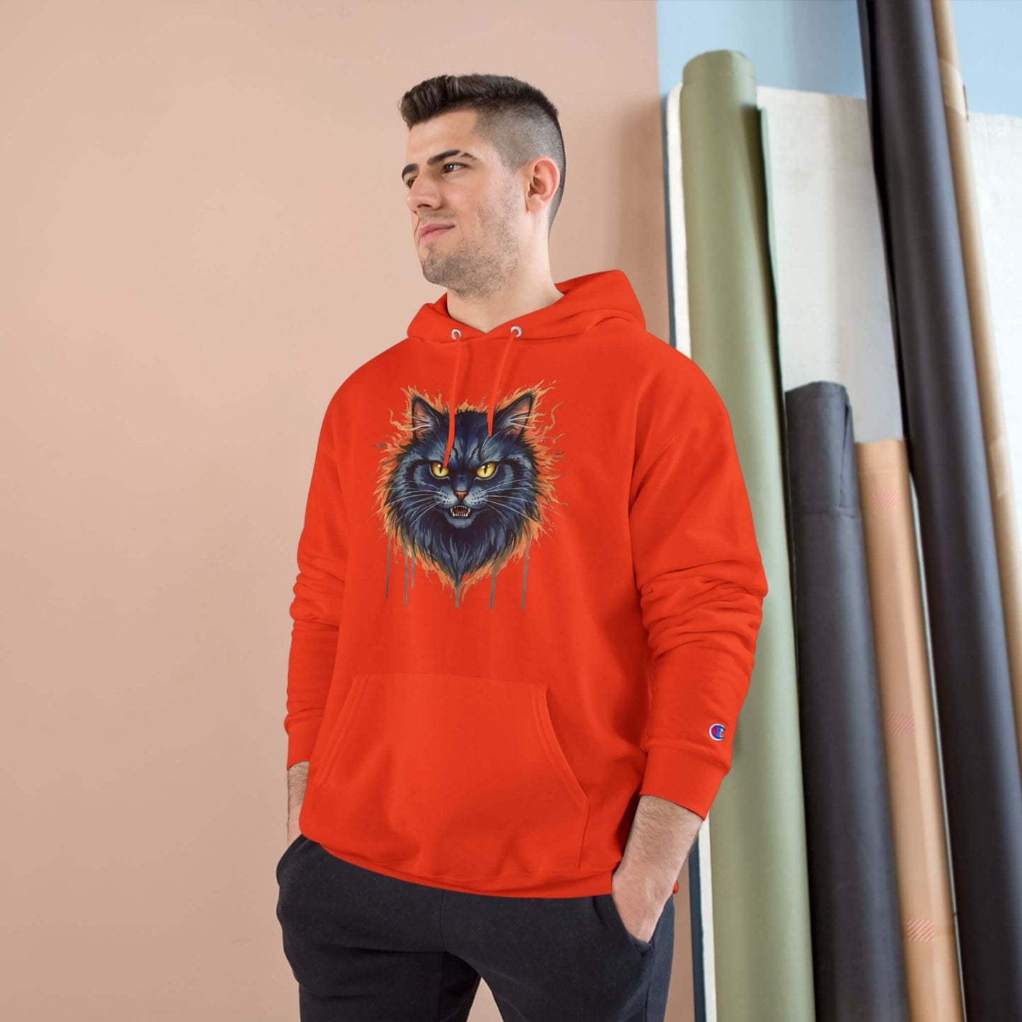 Mad Cat Men and Women Champion Hoodie style 2