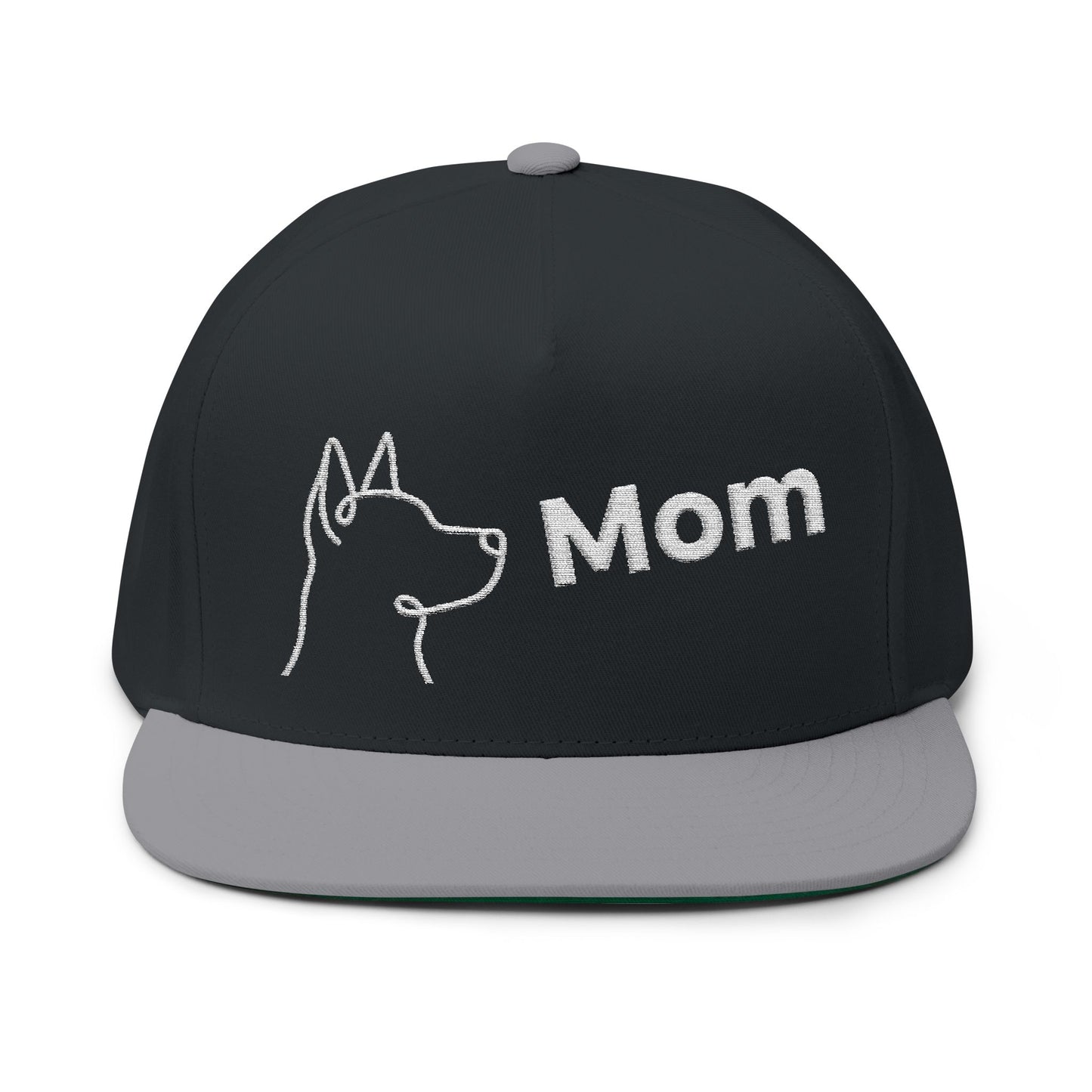 Stylish Embroidered Dog Mom Flat Bill Cap style 2