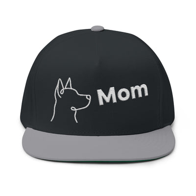 Dog Mom style 2 Flat Bill Cap | Stylish Pet Lover Hat | Perfect Gift for Dog Owners | Embroidered Dog Mom Cap | Fun Pet Accessories