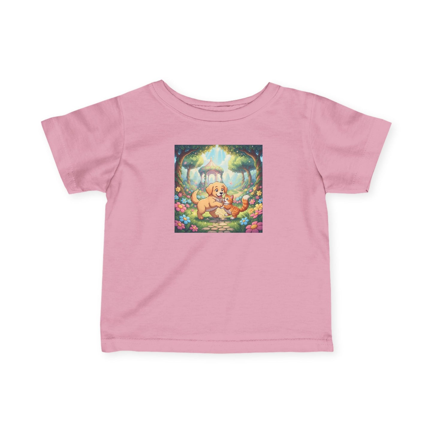 Puppy & Kitten Best Friends Infant Baby T-Shirt style 2