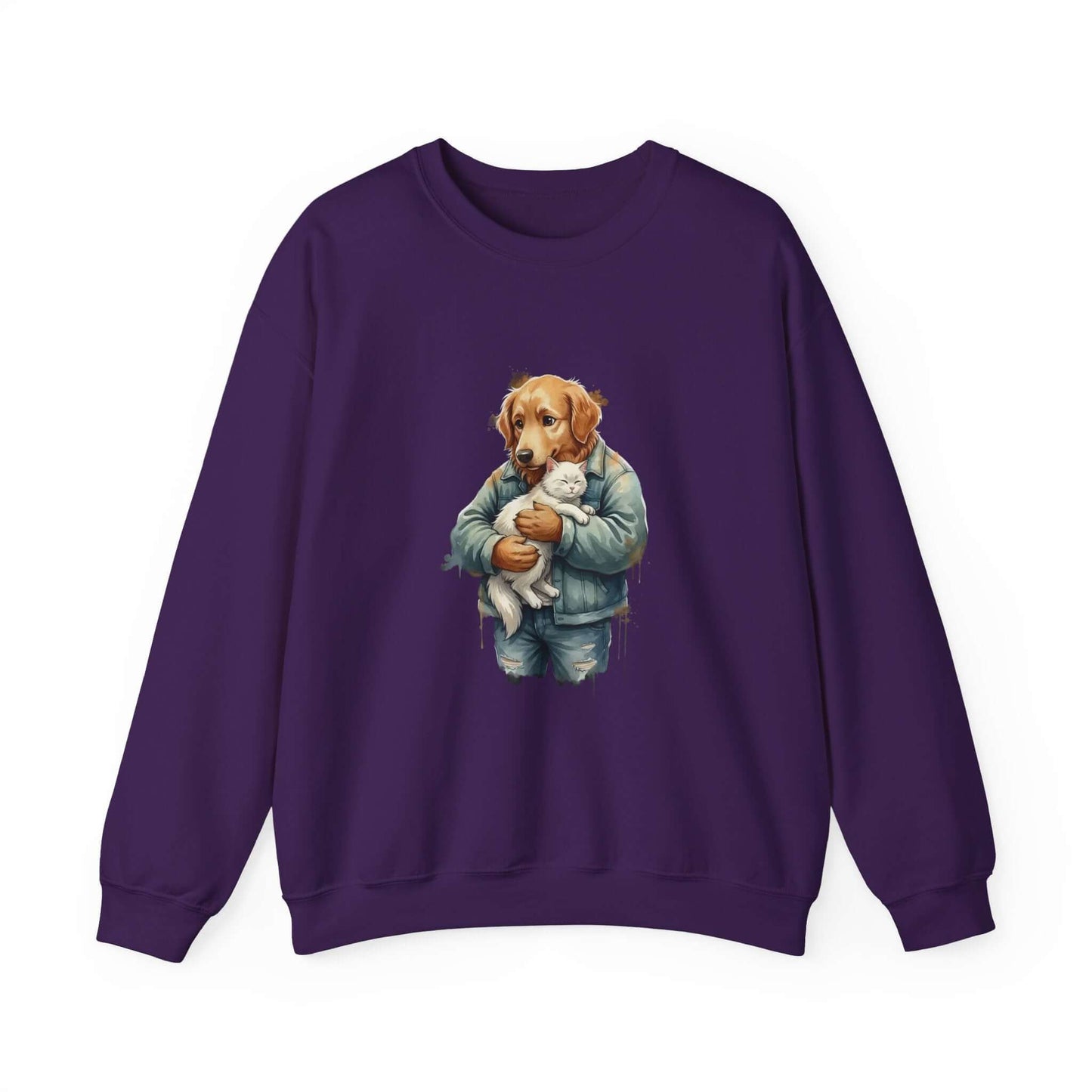 Watercolor Dog painting Unisex Crewneck Sweatshirt style 6
