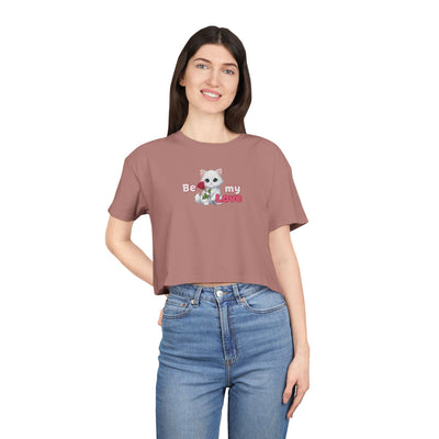 Cute Graphic Crop Tee - 'Be my Love', Women's Fashion, Gift for Animal Lovers, Casual Outfit, Summer Style, Funny Shirt