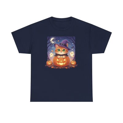 Halloween cute kitten anime style 2 Unisex Tee - Cute Cat T-Shirt for Pet Lovers, Cat Owners, Sports Enthusiasts, Gifts for Animal Lovers, Casual Everyday Wear