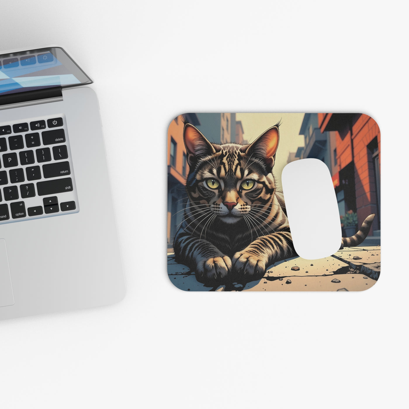 Cozy Cat Mouse Pad style 2 | Adorable Kitty Design, Desk Decor, Gift for Cat Lovers, Office Accessory, Pet-Themed Gift, Animal Lover Merchandise