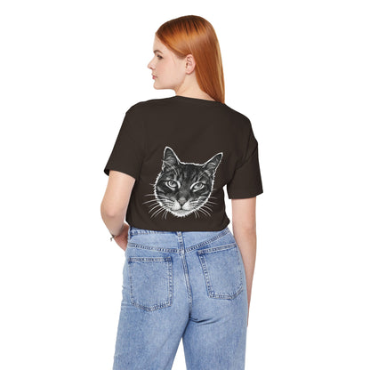 Cat Lover Unisex Tee Cat Head style 1, Perfect Gift for Pet Owners, Vintage Cat Design, Graphic T-shirt, Animal Lover, Casual Wear, Birthday Gift