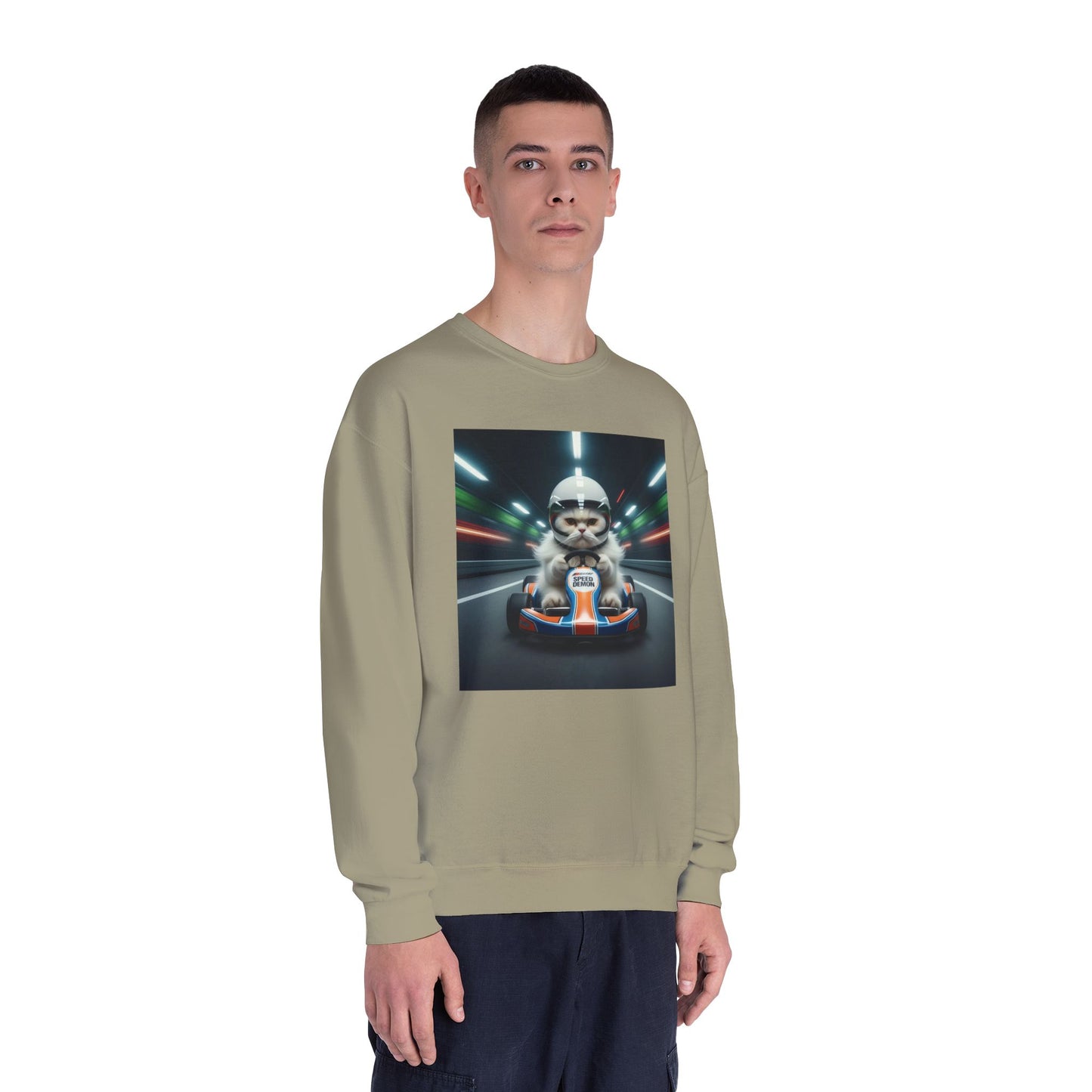 Go Kart Cat Unisex NuBlend Crewneck Sweatshirt style 2