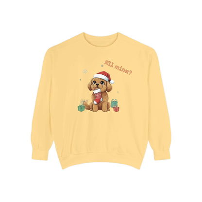 Puppy wait for Christmas presents Unisex Crewneck Sweatshirt style 8