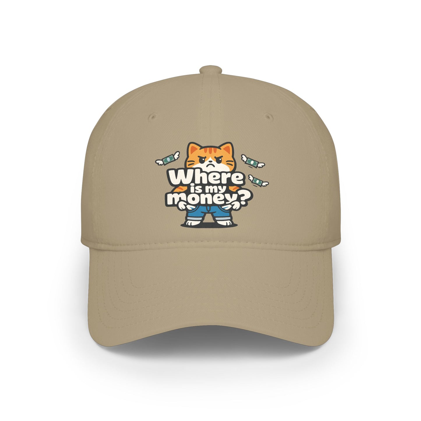 Where is my money Cute Cat Low Profile Cap Hat