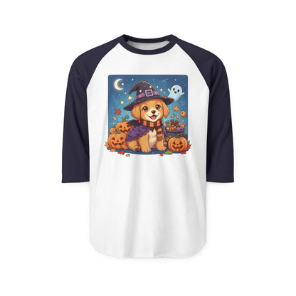 Halloween Cute Puppy Anime Unisex Raglan Shirt style 6